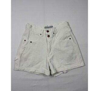 Vintage Montana Blues High Waisted Carpenter Denim Shorts Womens 5 White
